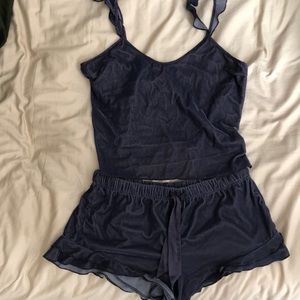 Victoria’s Secret lounge set. Size M. Grey/ blue color.